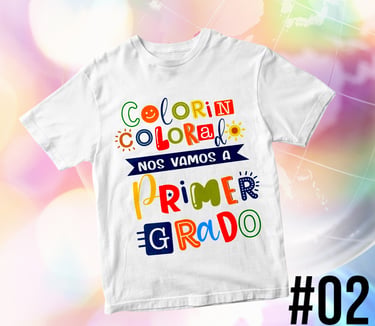 Remera para egresados de Jardin de Infantes con diseño Colorin Colorado