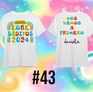 Remera para egresaditos de Jardin de Infantes